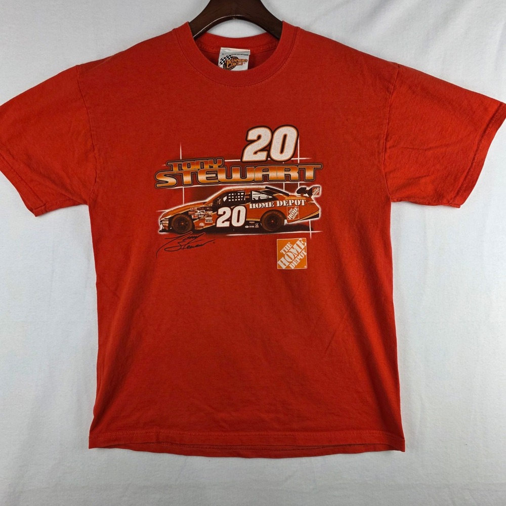 Winners Circle Tony Stewart Home Depot NASCAR Graphic‎ T-Shirt Orange Mens Large